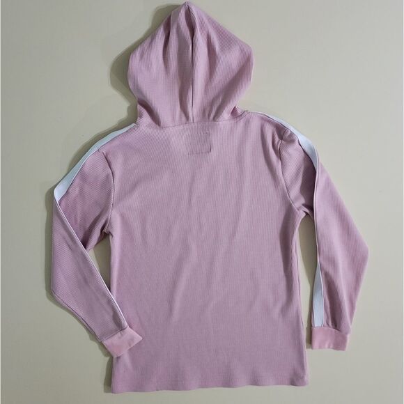 Amongst Others Women's Mauve Waffle-knit Hooded Long Sleeve Top - Picture 11 of 11